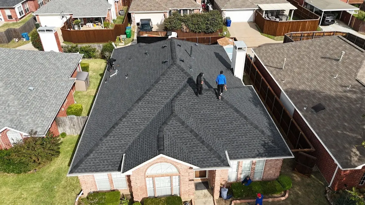 Slate & Tile Roof Repair work in progress on a Fullerton property